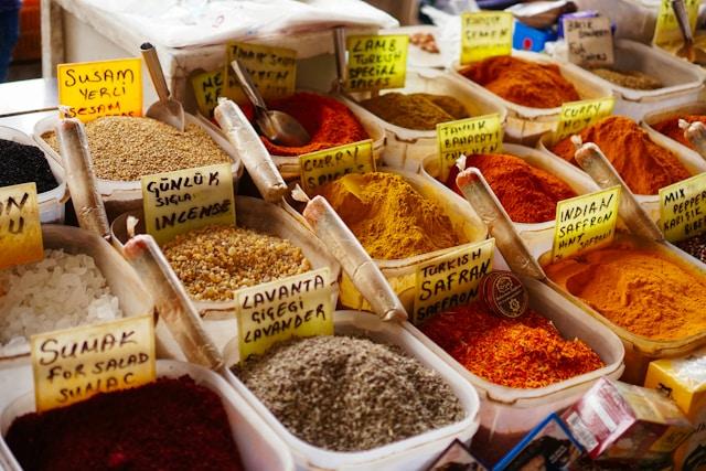 Spices in a Turkish bazaar