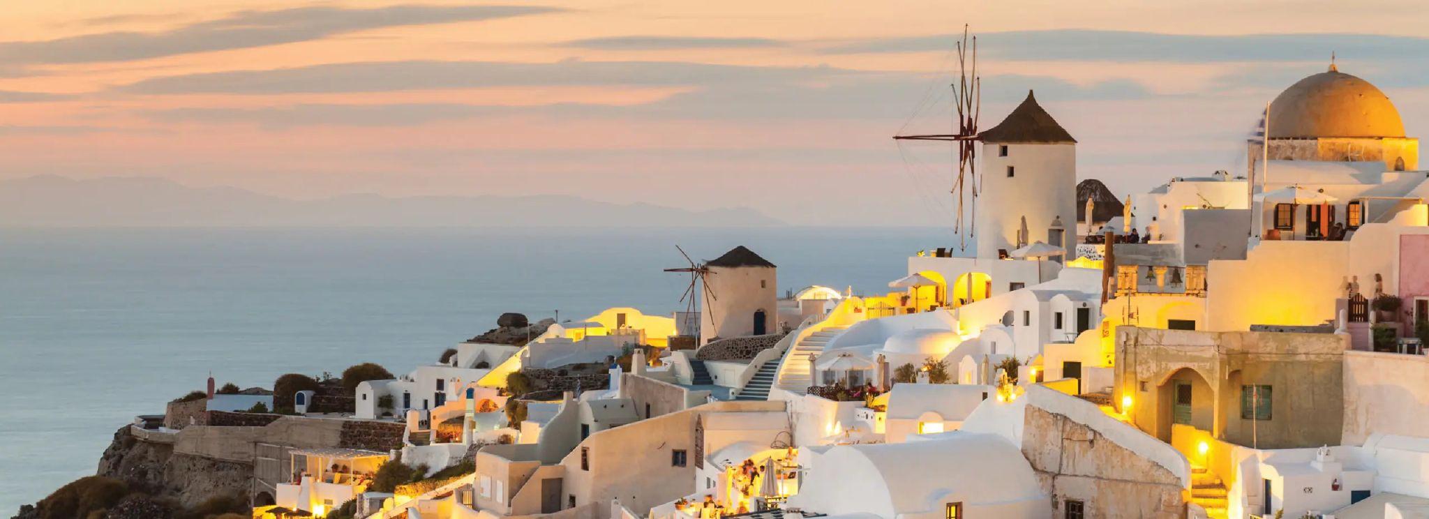 Oia, Santorini, in the late afternoon light