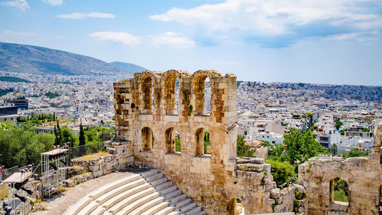 The Odeon of Herodes Atticus below the Acropolis in Athens